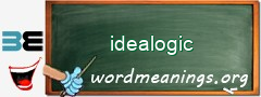 WordMeaning blackboard for idealogic